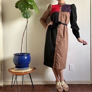 Vintage Color Block Dress